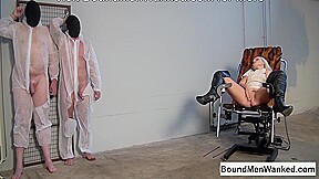 Femdom Makes 2 Guys Her Cum Slaves For Boundmenwanked With Barra Brass