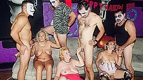 mature halloween anal groupsex party