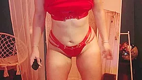 BBW blonde big ass and tits milf stripping show