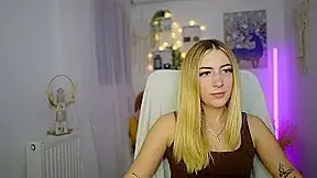 Busty petite teen blonde webcam solo show