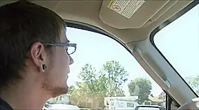Dirty blonde slut seduced horny young nerd by Public Pickup