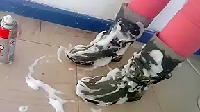 Fun with grey boots