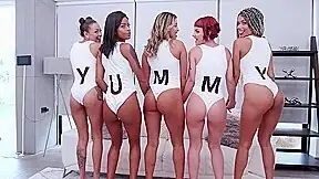 Yummy orgy with Polly Petrova, Candy Crush, Mih Ninfetinha, Natasha Rios and May Akemi 5 on 4( Anal) – AnalVids