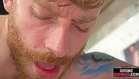 BBW food fetish domina ride sub hard cock in bathroom