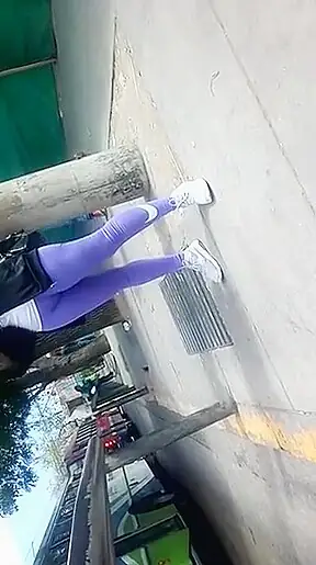 Desubicada Papuda esperando el micro en mendoza 1