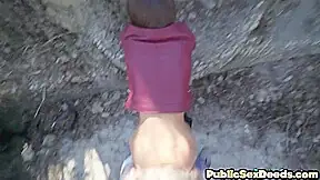 Dirty public lady smashed by big dick in wet pussy hole