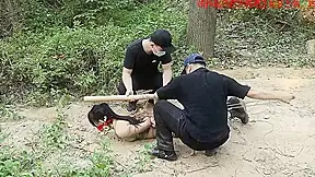 Girl Captured Bound In A Forest(2)