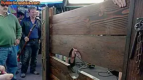 21yo public chick hard fucked in gangbang BDSM action