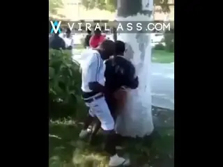Man fucking woman on a busy street in Africa