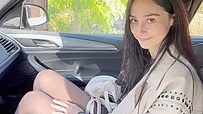 Stranger Girl With Anal Plug Masturbates In My Car