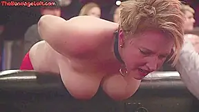 BDSM whipped sub gets fingered in public for voyeurs
