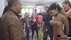 Public Buxom Whore Smashed Hard Sex By Dominant Fucker