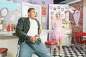 You cant jerk your dick off in my diner but my oh my its big