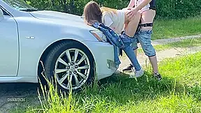 Sucking Dick Outdoors On The Side Road And Got Fucked Outdoors On The Car Hood 8 Min