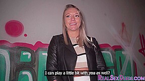 Pickedup blonde bae cockriding stranger