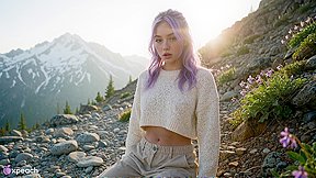 Lavender Girl Gets Doggy And Anal